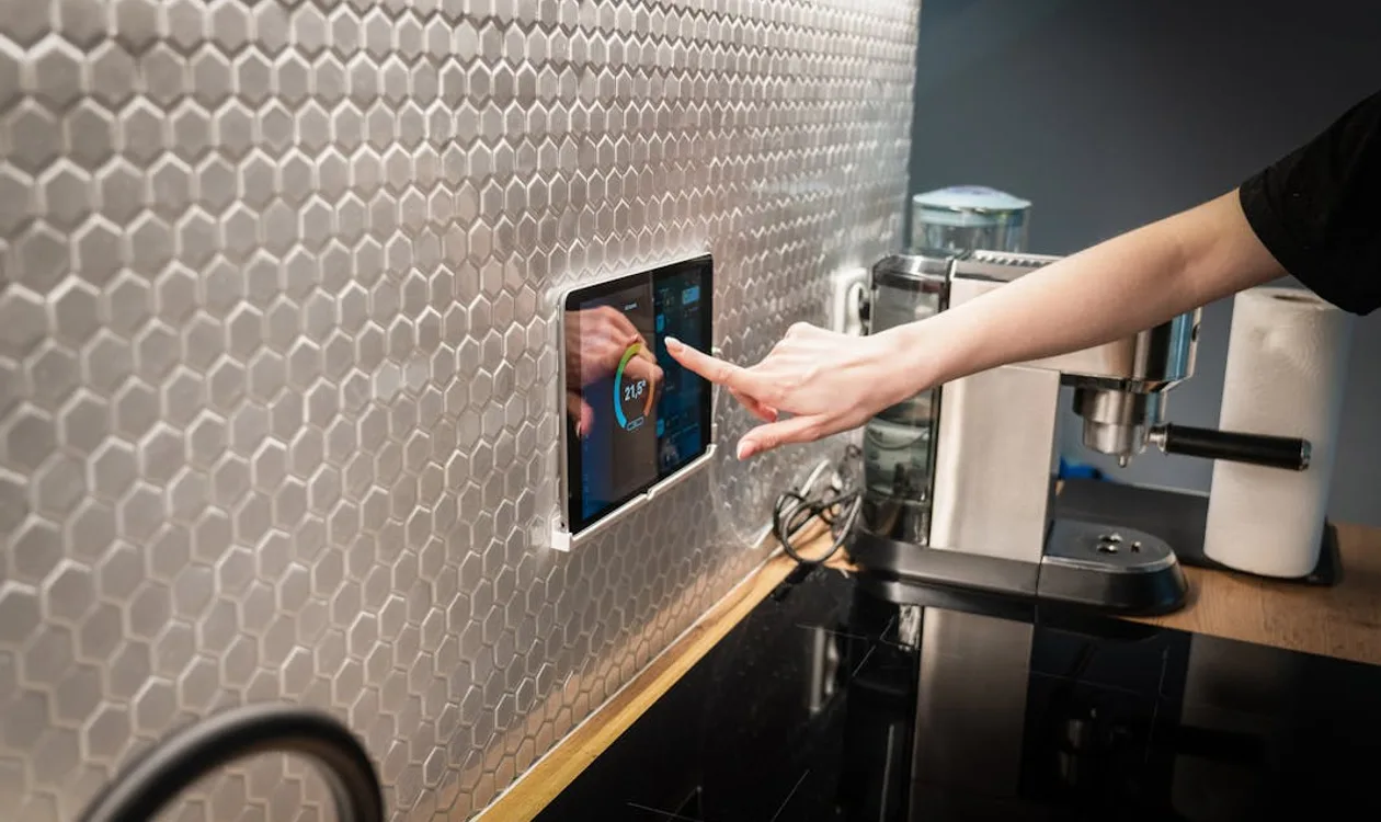 Samsung Bespoke AI 4-Door Flex refrigerator with customizable color panels in a modern kitchen